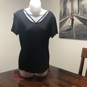 Women’s black top.